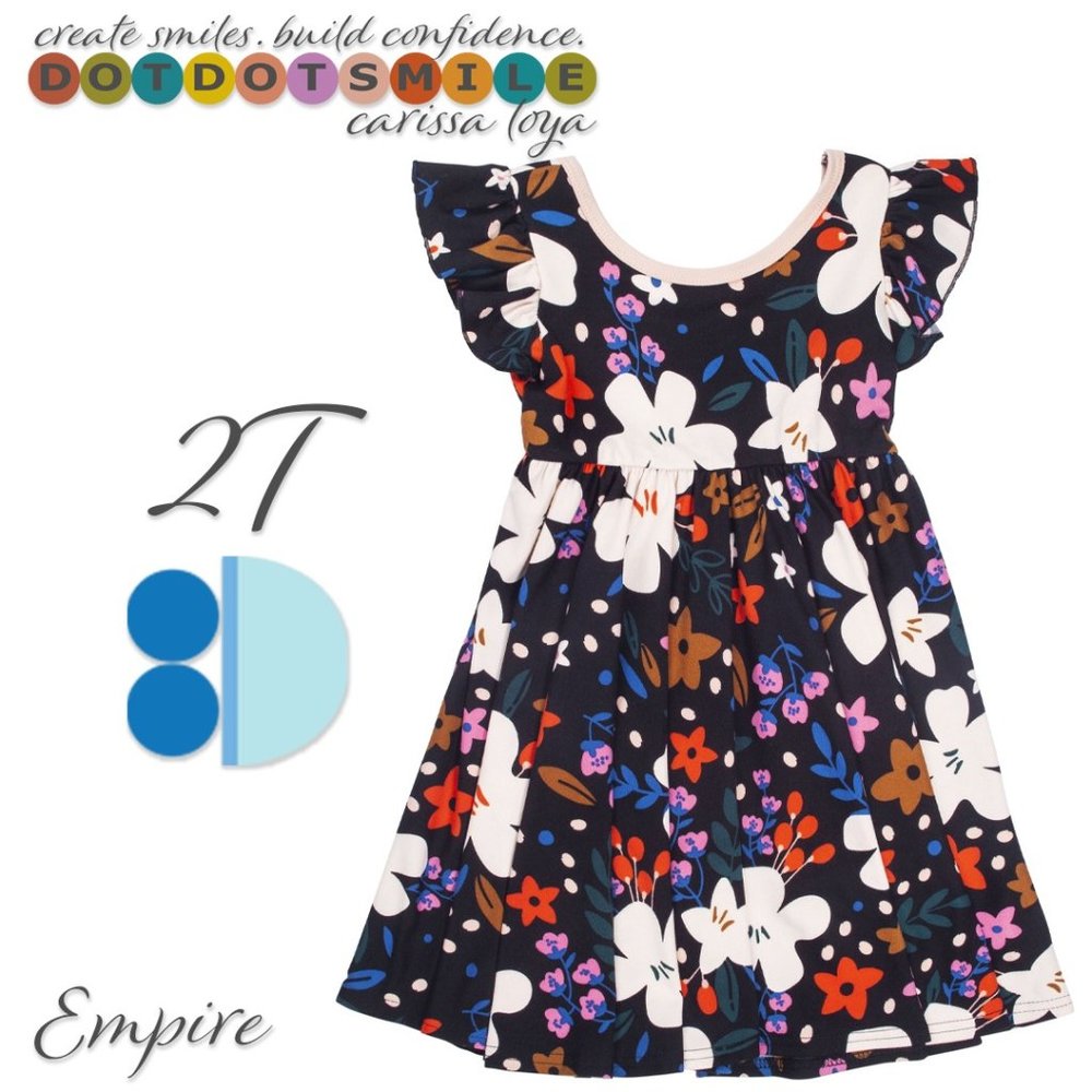 DotDotSmile Empire Flower Print Dress